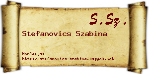 Stefanovics Szabina névjegykártya